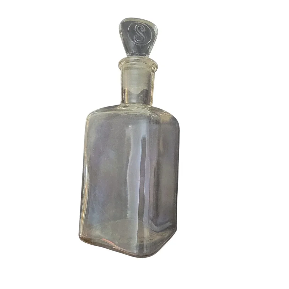 Stearns Fine Perfumes Empty Bottle Iridescent White Rose C1890s